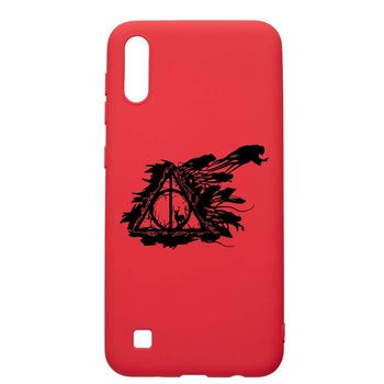 Husa Silicon Compatibila Cu Samsung Galaxy M10, Deathly Hallows - Harry Potter, rezistenta la uzura, anti-alunecare, Red, R854 Husa Silicon Compatibila Cu Samsung Galaxy M10, Deathly Hallows - Harry Potter, rezistenta la uzura, anti-alunecare, Red, R854