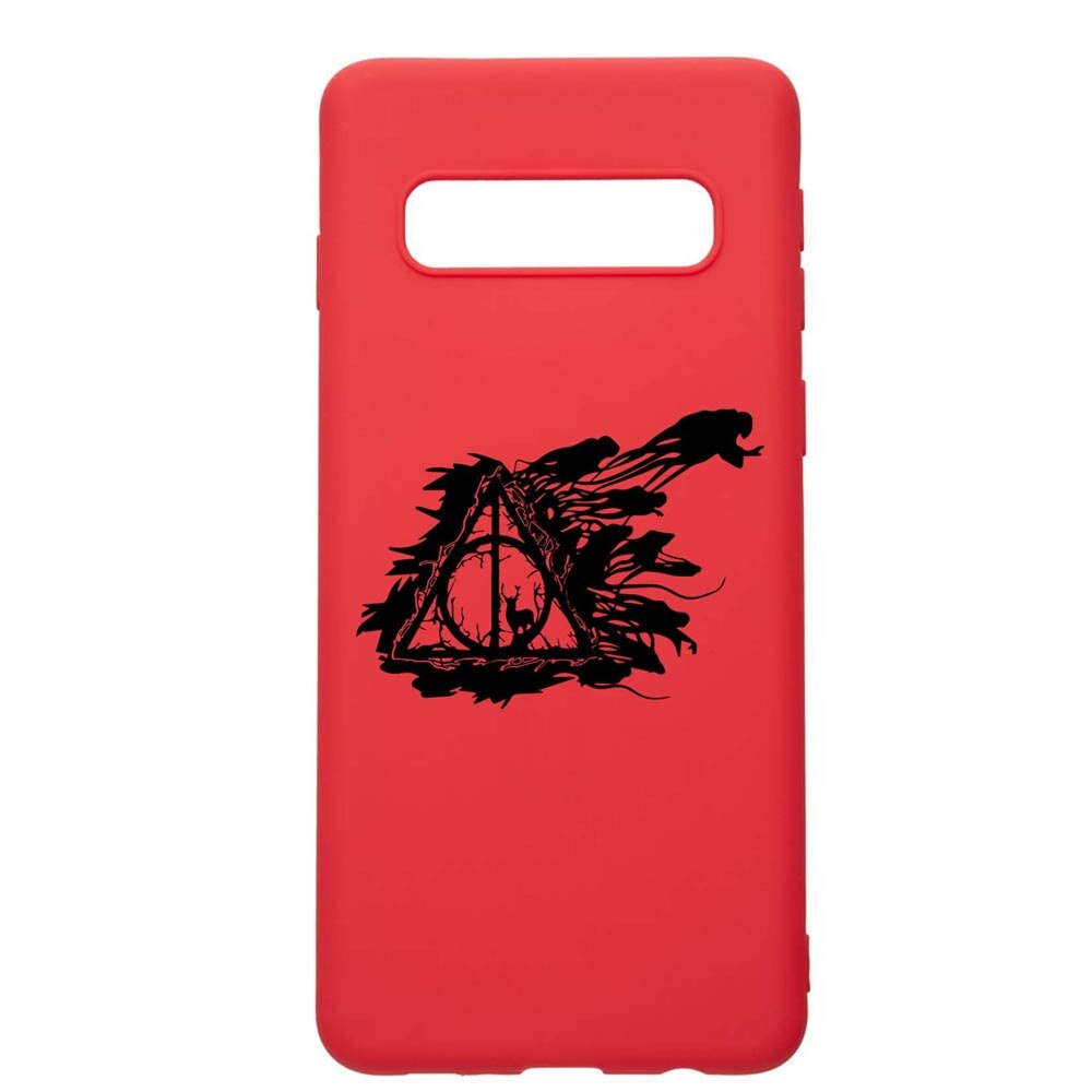 Husa Silicon Compatibila Cu Samsung Galaxy S10, Deathly Hallows - Harry Potter, rezistenta la uzura, anti-alunecare, Red, R854