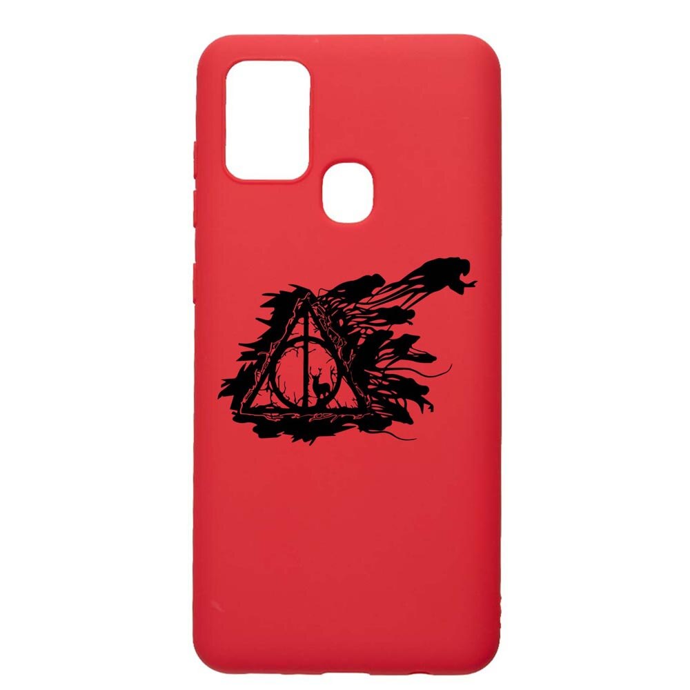 Husa Silicon Compatibila Cu Samsung Galaxy A21s, Deathly Hallows - Harry Potter, rezistenta la uzura, anti-alunecare, Red, R854