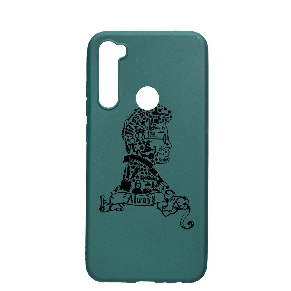 Husa Silicon Compatibila cu Xiaomi Redmi Note 8, Harry Potter face, rezistenta la uzura, anti-alunecare, ForestGreen, FG855