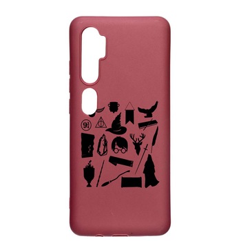 Husa Silicon Compatibila cu Xiaomi Mi Note 10, Harry Potter Symbols, rezistenta la uzura, anti-alunecare, Pomegranate, PG866 Husa Silicon Compatibila cu Xiaomi Mi Note 10, Harry Potter Symbols, rezistenta la uzura, anti-alunecare, Pomegranate, PG866