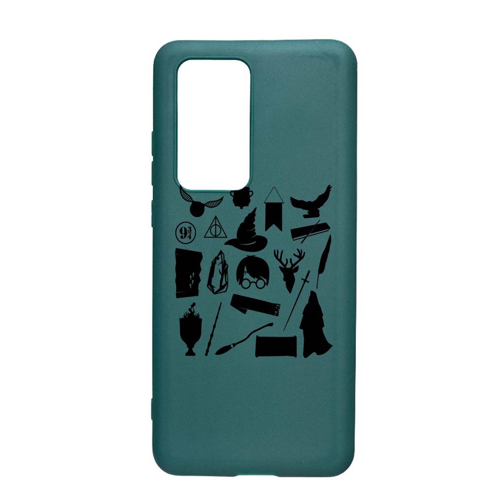 Husa Silicon Compatibila cu Samsung Galaxy A51, Harry Potter Symbols, rezistenta la uzura, anti-alunecare, ForestGreen, FG866