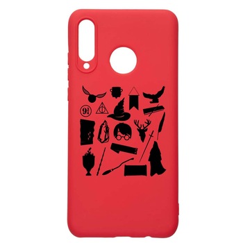 Husa Silicon Compatibila Cu Huawei Y6p, Harry Potter Symbols, rezistenta la uzura, anti-alunecare, Red, R866 Husa Silicon Compatibila Cu Huawei Y6p, Harry Potter Symbols, rezistenta la uzura, anti-alunecare, Red, R866