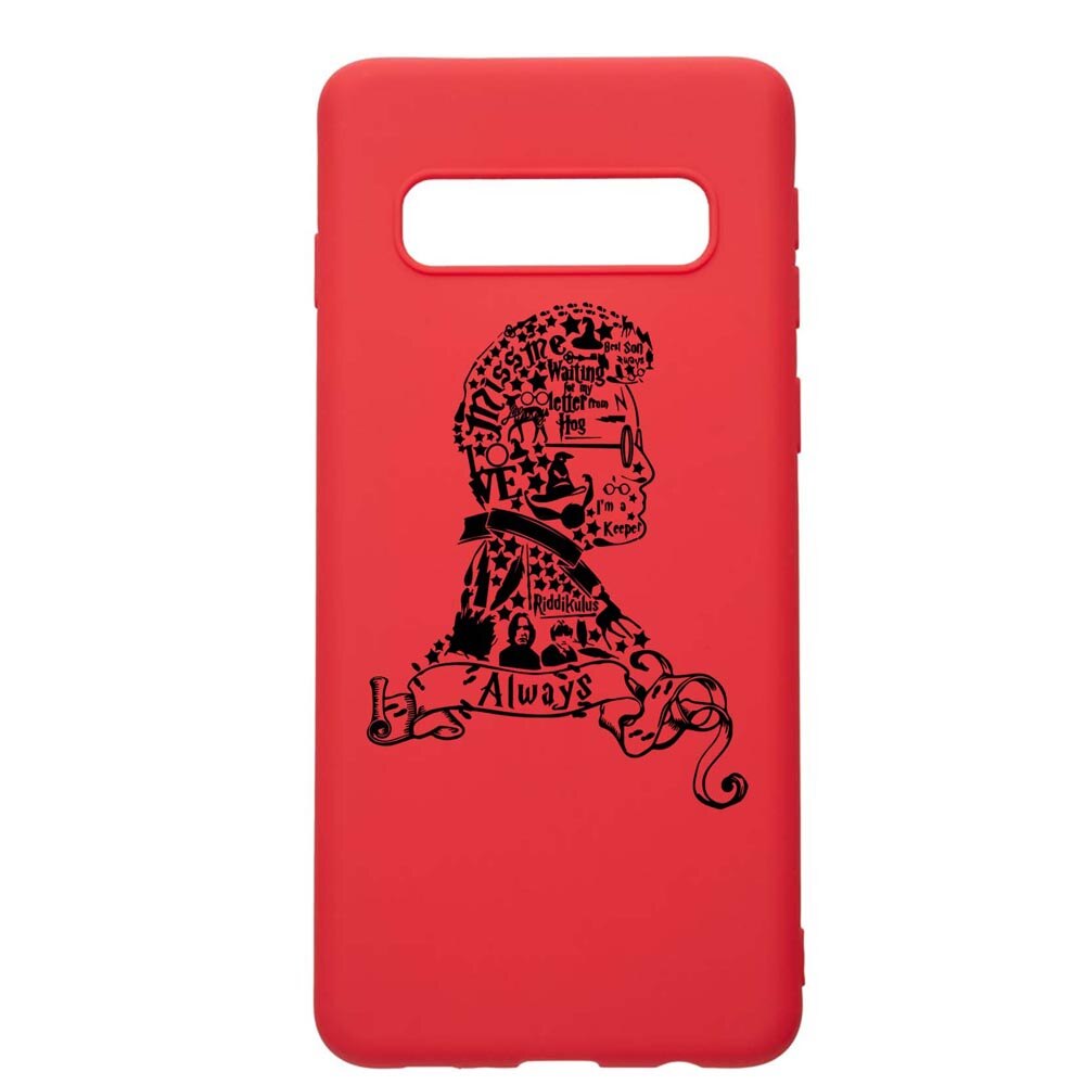 Husa Silicon Compatibila Cu Samsung Galaxy S10 Plus, Harry Potter face, rezistenta la uzura, anti-alunecare, Red, R855
