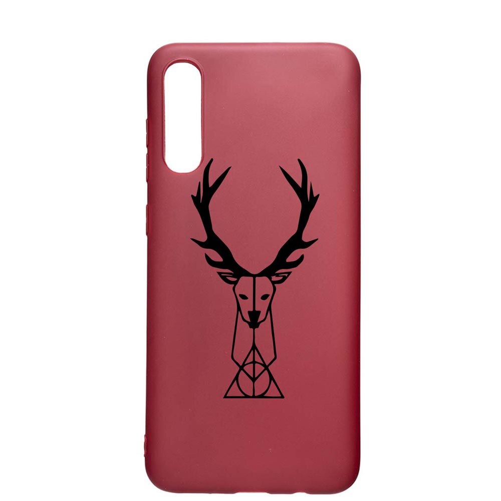Husa Silicon Compatibila cu Samsung Galaxy A50 / A50S, Harry Potter Patronus Deer, rezistenta la uzura, anti-alunecare, Pomegranate, PG856