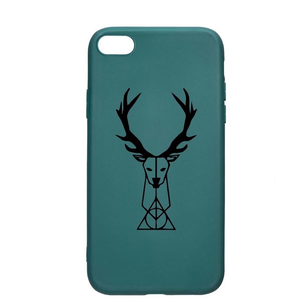 Husa Silicon Compatibila cu Apple iPhone SE 2 / iPhone 8 / iPhone 7, Harry Potter Patronus Deer, rezistenta la uzura, anti-alunecare, ForestGreen, FG856