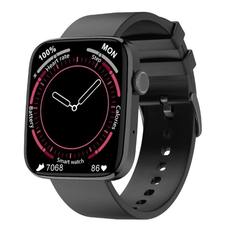 Ceas SmartWatch DT™ WATCH PRO, Apelare Bluetooth HD, NOTIFICARI Apeluri/Mesaje, Ecran Curbat 3D, 24/7 Ritm Cardiac si ECG, GPS Traker, Difuzor Muzica, Meniu in Romana, Silicon Black