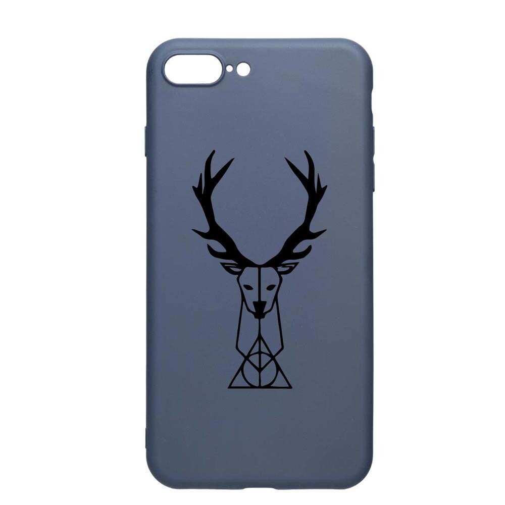 Husa Silicon Compatibila Cu Apple iPhone 8 Plus / 7 Plus, Harry Potter Patronus Deer, rezistenta la uzura, anti-alunecare, AlaskanBlue, AB856