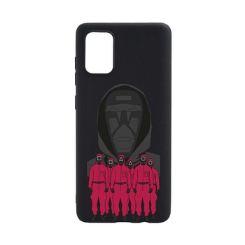 Husa Silicon Compatibila Cu Samsung Galaxy A51, Squid Game - Front Man And Soldier, rezistenta la uzura, anti-alunecare, B841 Husa Silicon Compatibila Cu Samsung Galaxy A51, Squid Game - Front Man And Soldier, rezistenta la uzura, anti-alunecare, B841