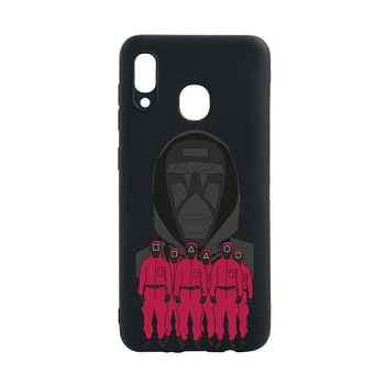 Husa Silicon Compatibila Cu Samsung Galaxy A20, Squid Game - Front Man And Soldier, rezistenta la uzura, anti-alunecare, B841 Husa Silicon Compatibila Cu Samsung Galaxy A20, Squid Game - Front Man And Soldier, rezistenta la uzura, anti-alunecare, B841