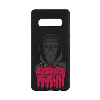 Husa Silicon Compatibila Cu Samsung Galaxy S10, Squid Game - Front Man And Soldier, rezistenta la uzura, anti-alunecare, B841 Husa Silicon Compatibila Cu Samsung Galaxy S10, Squid Game - Front Man And Soldier, rezistenta la uzura, anti-alunecare, B841
