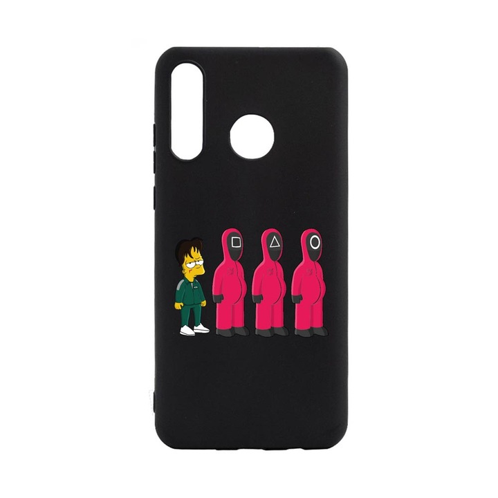 Husa Silicon Compatibila Cu Huawei P30 Lite, Squid Game - Simpson, rezistenta la uzura, anti-alunecare, B842