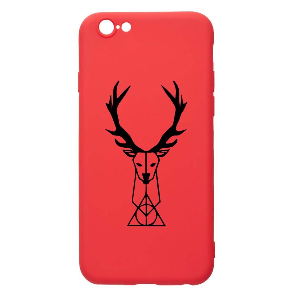 Husa Silicon Compatibila Cu Apple iPhone SE 2 / iPhone 8 / iPhone 7, Harry Potter Patronus Deer, rezistenta la uzura, anti-alunecare, Red, R856