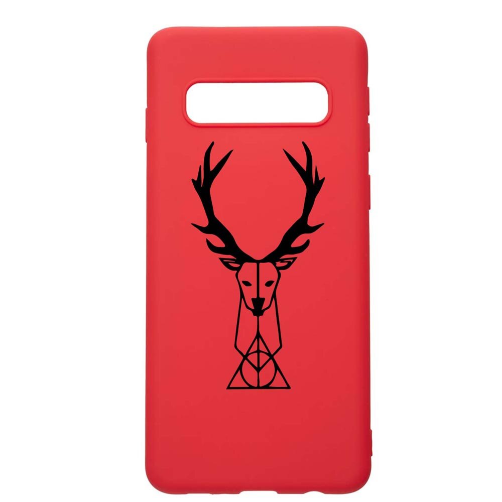 Husa Silicon Compatibila Cu Samsung Galaxy S10 Plus, Harry Potter Patronus Deer, rezistenta la uzura, anti-alunecare, Red, R856