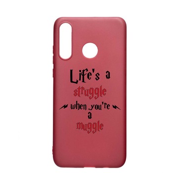 Husa Silicon Compatibila cu Huawei P30 Lite, Life Is A Struggle, rezistenta la uzura, anti-alunecare, Pomegranate, PG857 Husa Silicon Compatibila cu Huawei P30 Lite, Life Is A Struggle, rezistenta la uzura, anti-alunecare, Pomegranate, PG857