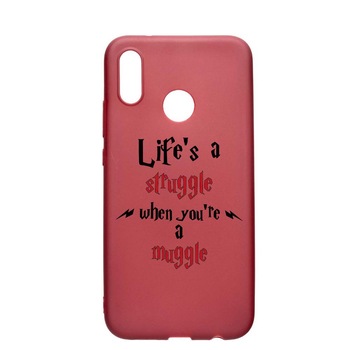 Husa Silicon Compatibila cu Huawei P20 Lite, Life Is A Struggle, rezistenta la uzura, anti-alunecare, Pomegranate, PG857 Husa Silicon Compatibila cu Huawei P20 Lite, Life Is A Struggle, rezistenta la uzura, anti-alunecare, Pomegranate, PG857
