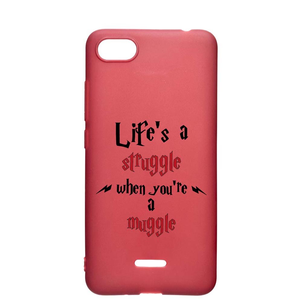 Husa Silicon Compatibila cu Apple iPhone SE 2 / iPhone 7 / iPhone 8, Life Is A Struggle, rezistenta la uzura, anti-alunecare, Pomegranate, PG857