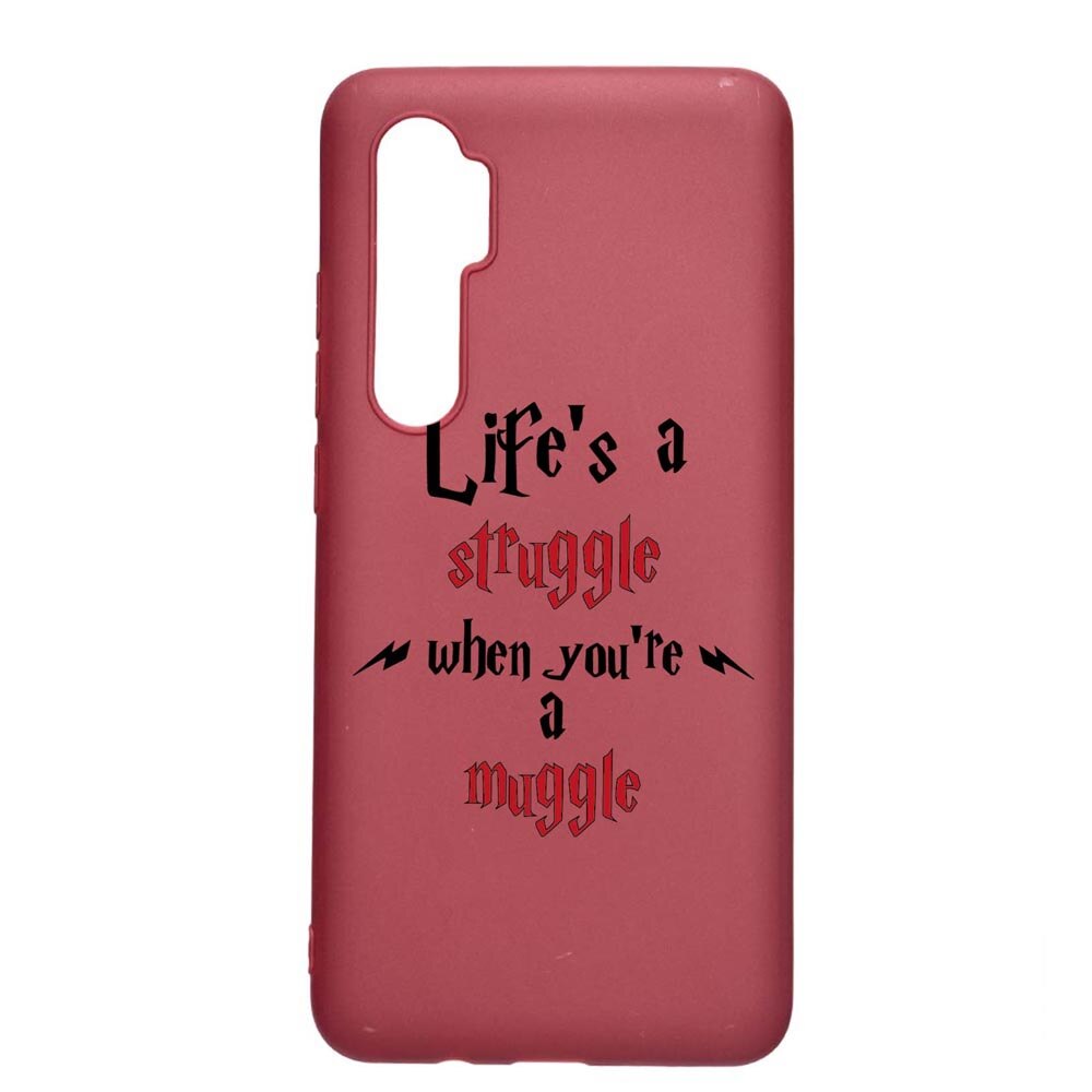 Husa Silicon Compatibila cu Xiaomi Mi Note 10 Lite, Life Is A Struggle, rezistenta la uzura, anti-alunecare, Pomegranate, PG857
