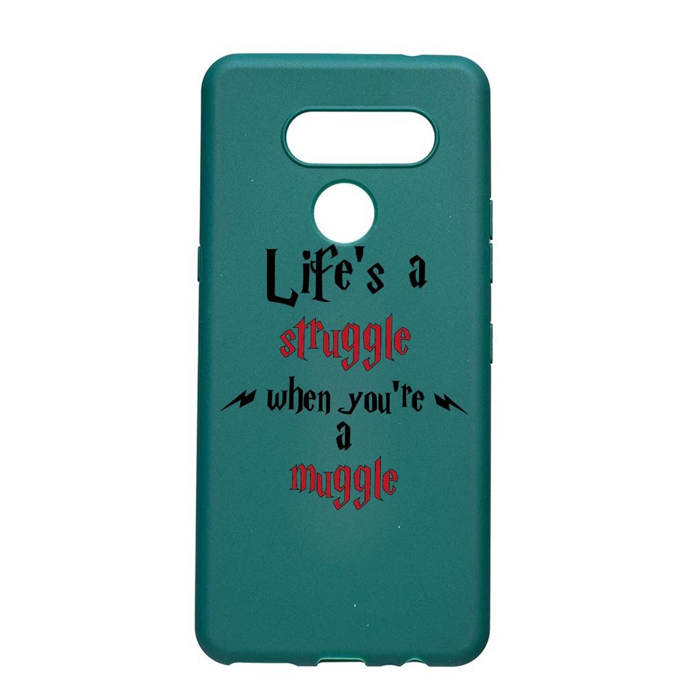 Husa Silicon Compatibila cu LG K50s, Life Is A Struggle, rezistenta la uzura, anti-alunecare, ForestGreen, FG857