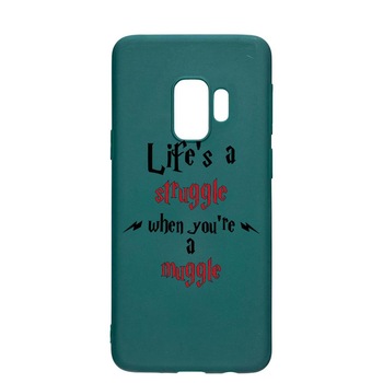 Husa Silicon Compatibila cu Samsung Galaxy S9, Life Is A Struggle, rezistenta la uzura, anti-alunecare, ForestGreen, FG857 Husa Silicon Compatibila cu Samsung Galaxy S9, Life Is A Struggle, rezistenta la uzura, anti-alunecare, ForestGreen, FG857