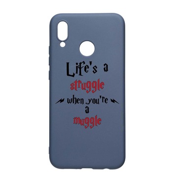 Husa Silicon Compatibila Cu Huawei P Smart 2019, Life Is A Struggle, rezistenta la uzura, anti-alunecare, AlaskanBlue, AB857 Husa Silicon Compatibila Cu Huawei P Smart 2019, Life Is A Struggle, rezistenta la uzura, anti-alunecare, AlaskanBlue, AB857