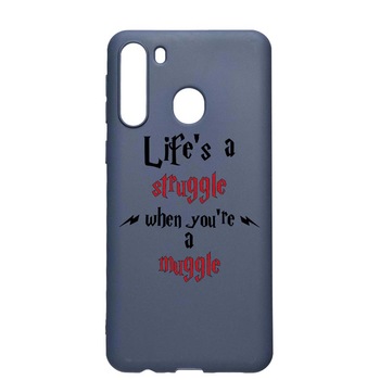 Husa Silicon Compatibila Cu Samsung Galaxy A21, Life Is A Struggle, rezistenta la uzura, anti-alunecare, AlaskanBlue, AB857 Husa Silicon Compatibila Cu Samsung Galaxy A21, Life Is A Struggle, rezistenta la uzura, anti-alunecare, AlaskanBlue, AB857
