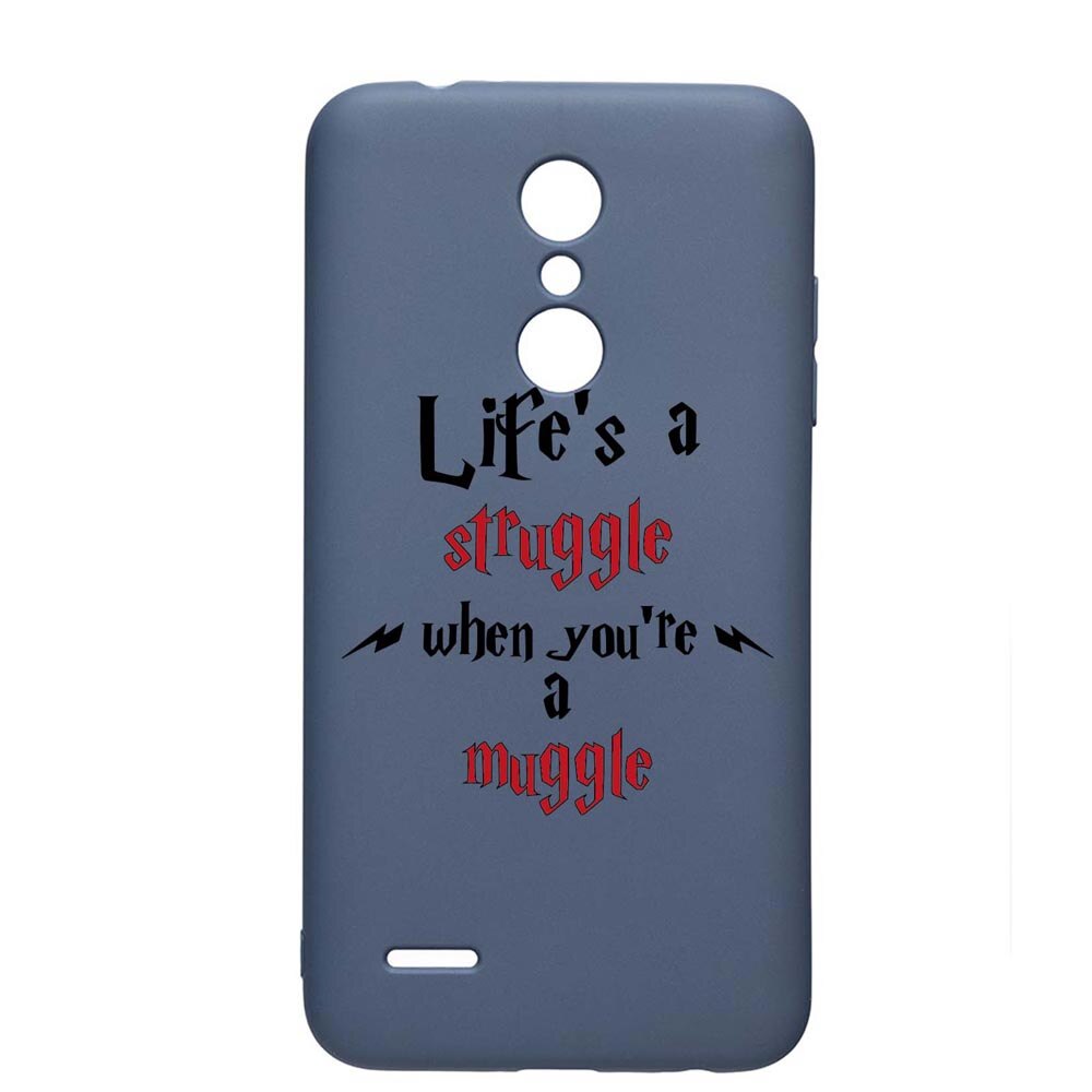 Husa Silicon Compatibila Cu LG K11 / K11 Plus / K10 2018, Life Is A Struggle, rezistenta la uzura, anti-alunecare, AlaskanBlue, AB857