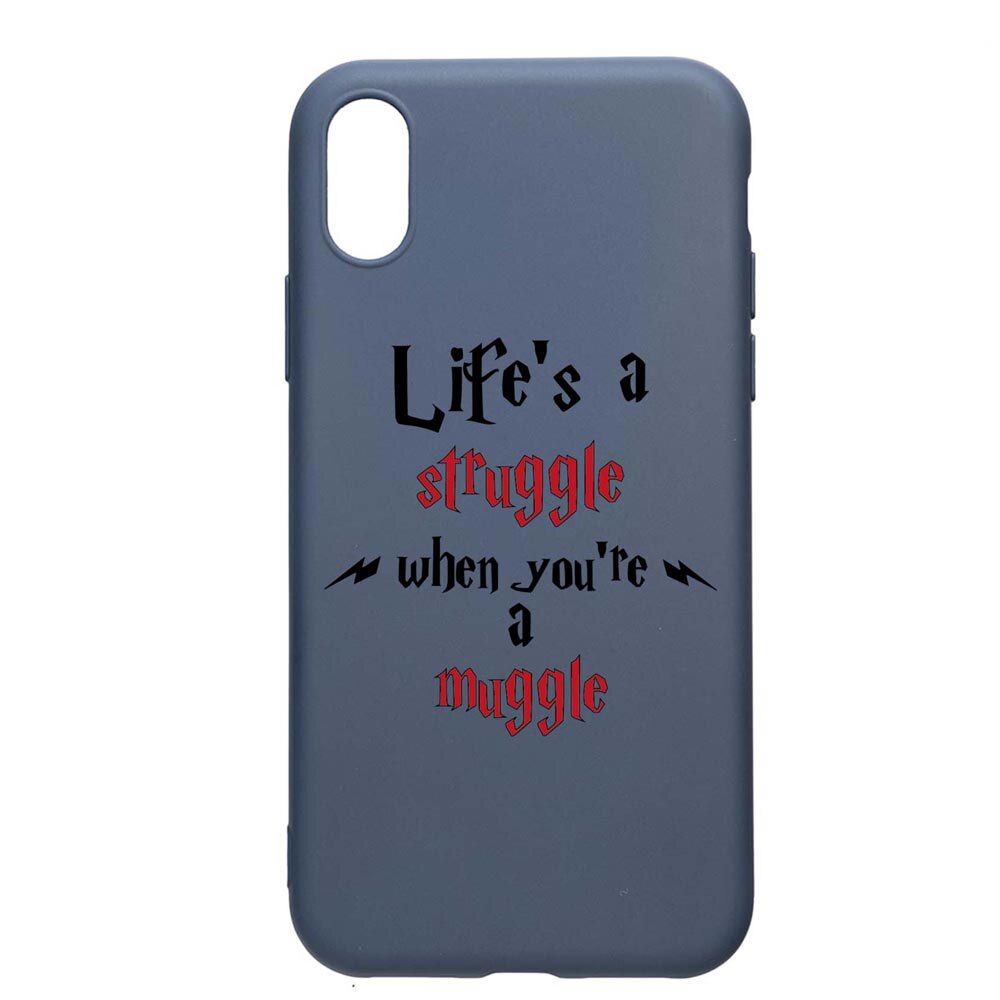 Husa Silicon Compatibila Cu Apple iPhone XR, Life Is A Struggle, rezistenta la uzura, anti-alunecare, AlaskanBlue, AB857