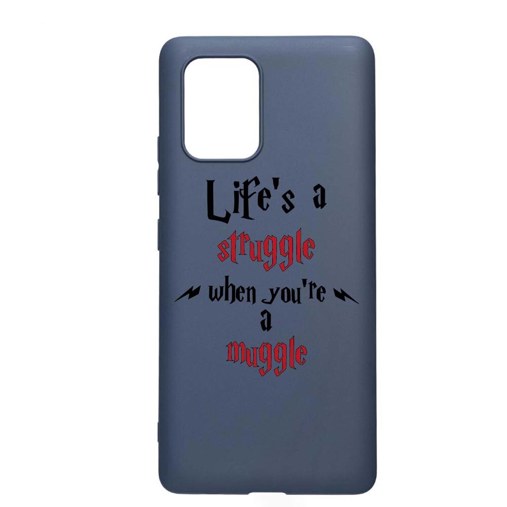Husa Silicon Compatibila Cu Samsung Galaxy S10 Lite / A91, Life Is A Struggle, rezistenta la uzura, anti-alunecare, AlaskanBlue, AB857