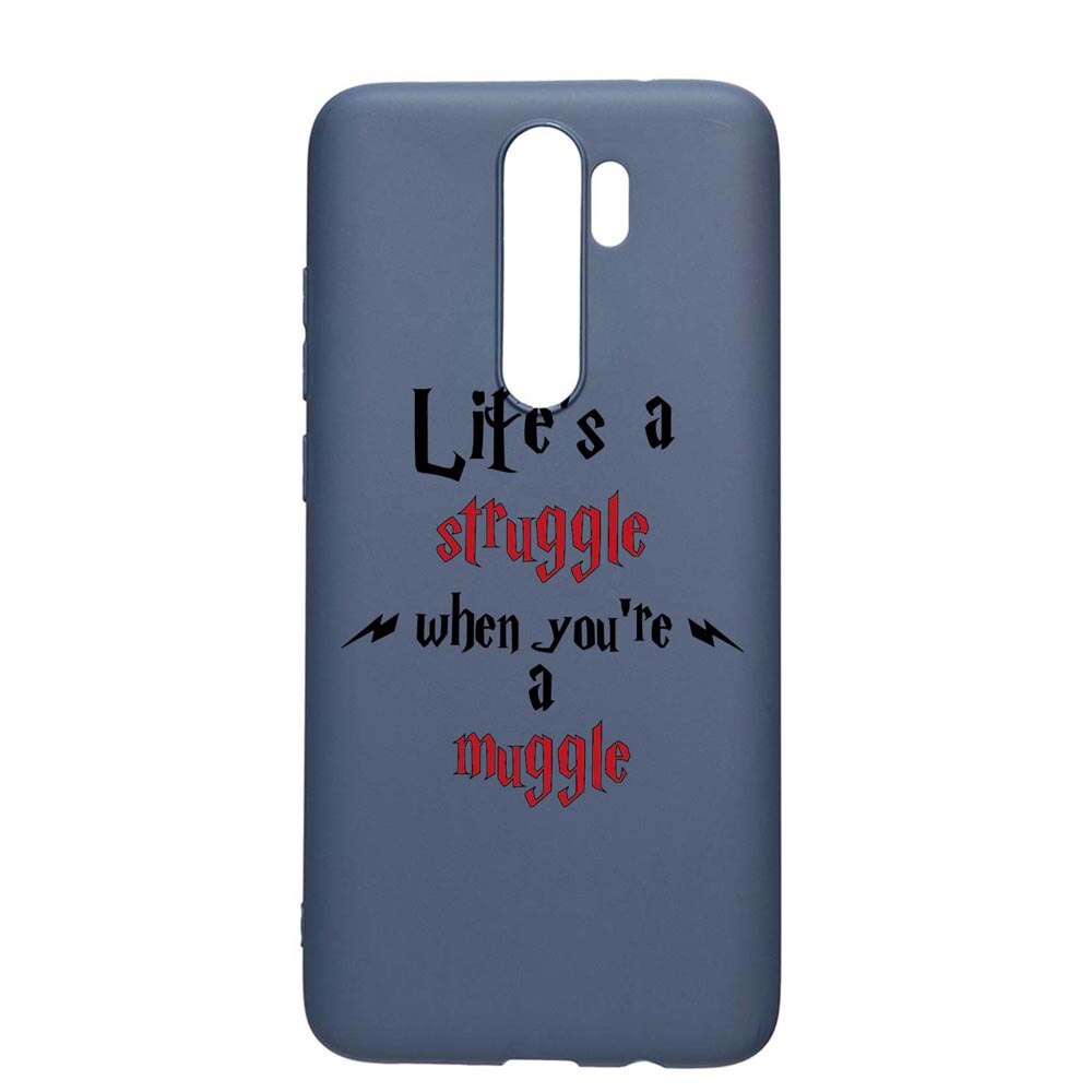 Husa Silicon Compatibila Cu Xiaomi Redmi Note 8 Pro, Life Is A Struggle, rezistenta la uzura, anti-alunecare, AlaskanBlue, AB857