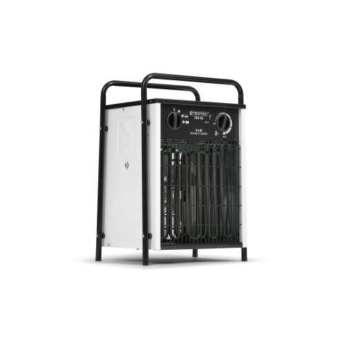 Aeroterma electrica TDS 50, 3 trepte incalzire, Putere incalzire : 9 kW, Debit de aer: 708 m³/h, Tensiune: 400 V / 50 Hz, Protectie la supraincalzire, Protectie: IP44, Termostat integrat, 1 treapta ventilator