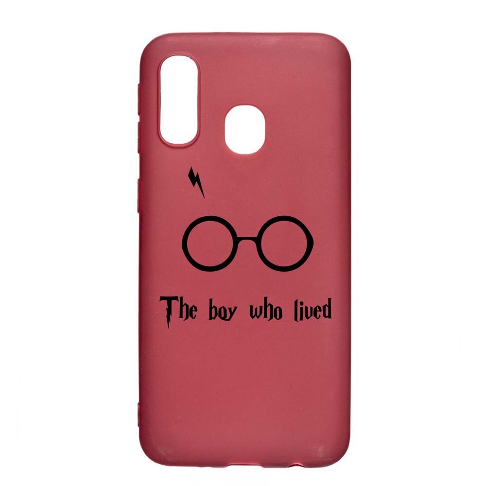 Husa Silicon Compatibila cu Samsung Galaxy A20e, The Boy Who Lived, rezistenta la uzura, anti-alunecare, Pomegranate, PG858