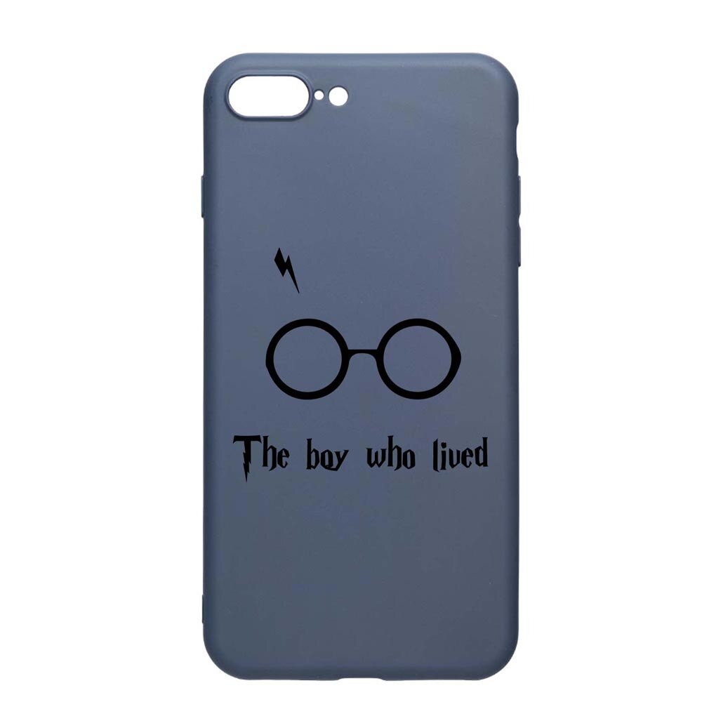 Husa Silicon Compatibila Cu Apple iPhone 8 Plus / 7 Plus, The Boy Who Lived, rezistenta la uzura, anti-alunecare, AlaskanBlue, AB858