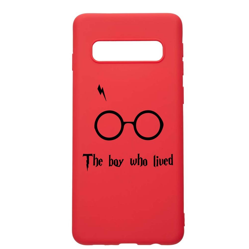 Husa Silicon Compatibila Cu Samsung Galaxy S10 Plus, The Boy Who Lived, rezistenta la uzura, anti-alunecare, Red, R858