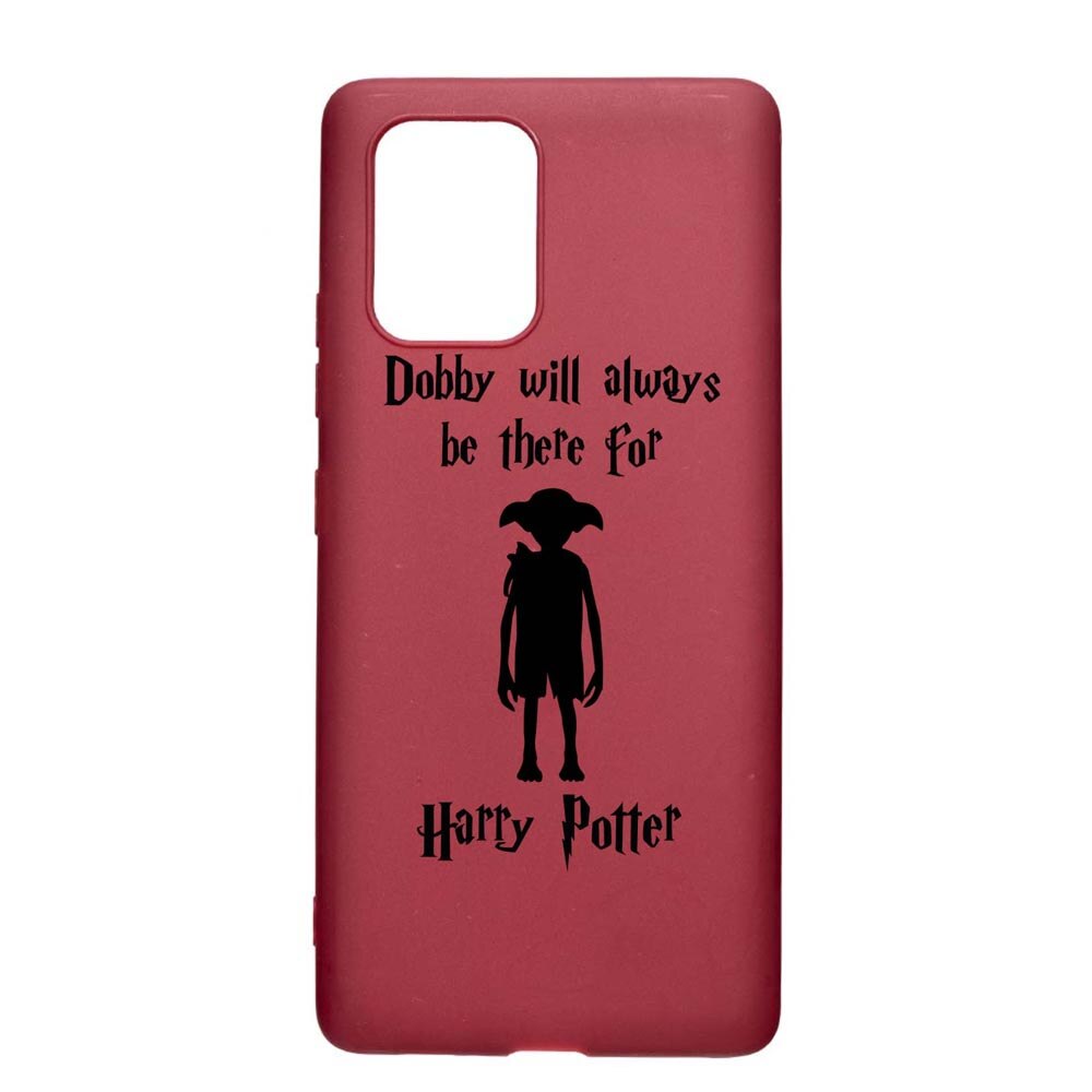 Husa Silicon Compatibila cu Apple iPhone 11, Dobby Will Always Be There, rezistenta la uzura, anti-alunecare, Pomegranate, PG859