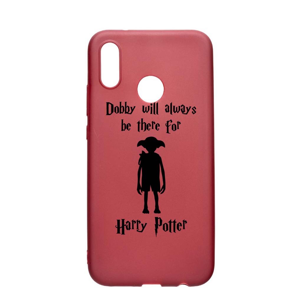 Husa Silicon Compatibila cu Huawei P20 Lite, Dobby Will Always Be There, rezistenta la uzura, anti-alunecare, Pomegranate, PG859