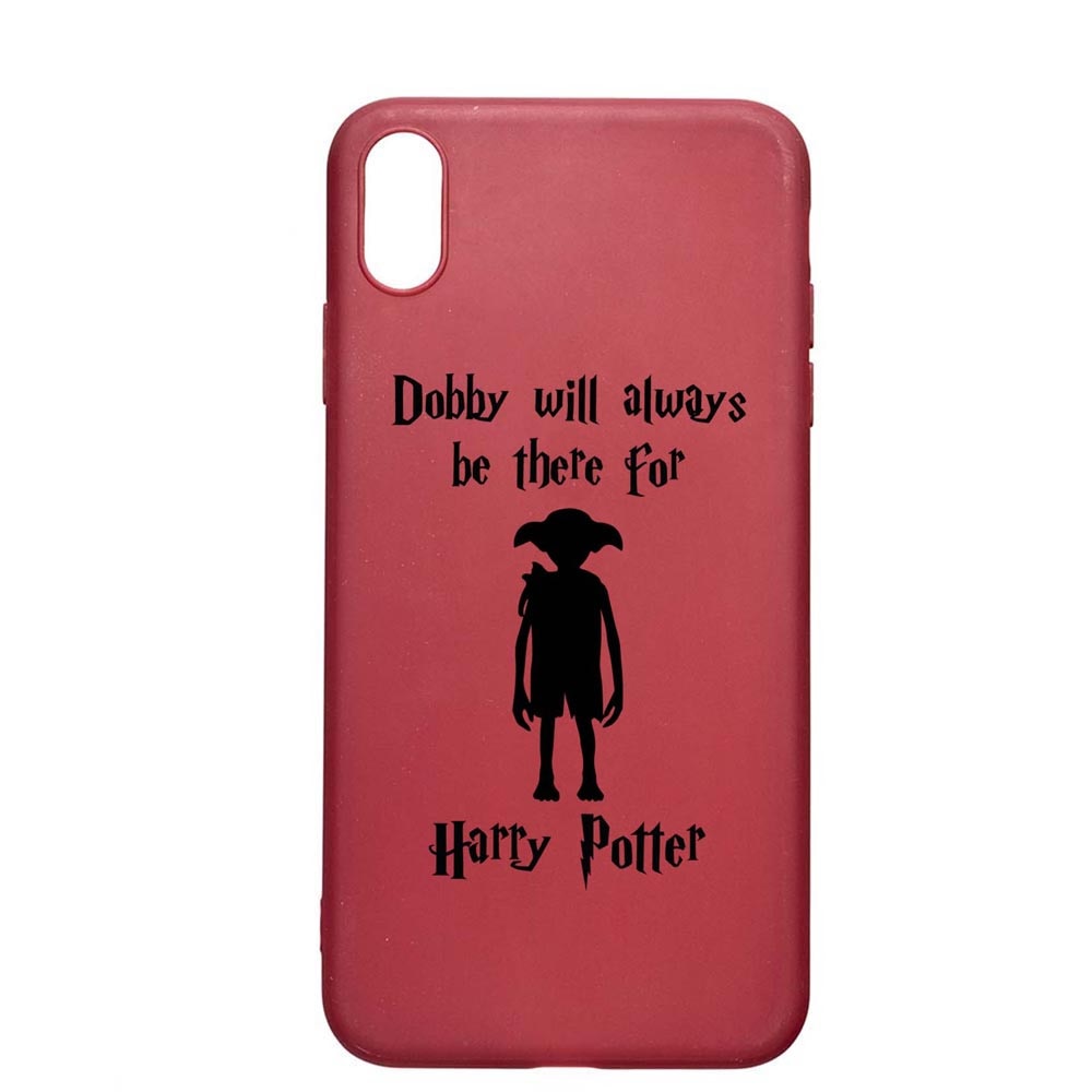 Husa Silicon Compatibila cu Apple iPhone XS Max, Dobby Will Always Be There, rezistenta la uzura, anti-alunecare, Pomegranate, PG859