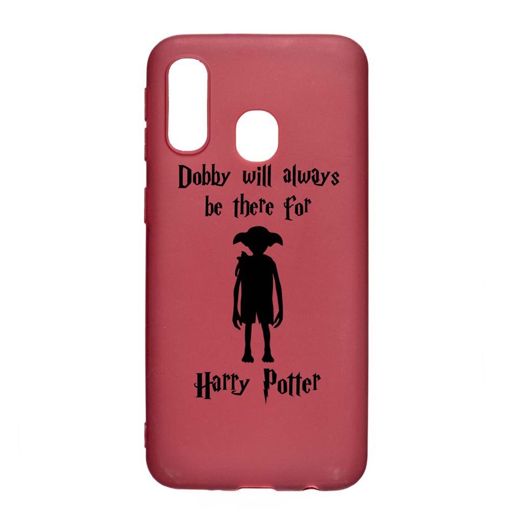 Husa Silicon Compatibila cu Samsung Galaxy A20e, Dobby Will Always Be There, rezistenta la uzura, anti-alunecare, Pomegranate, PG859