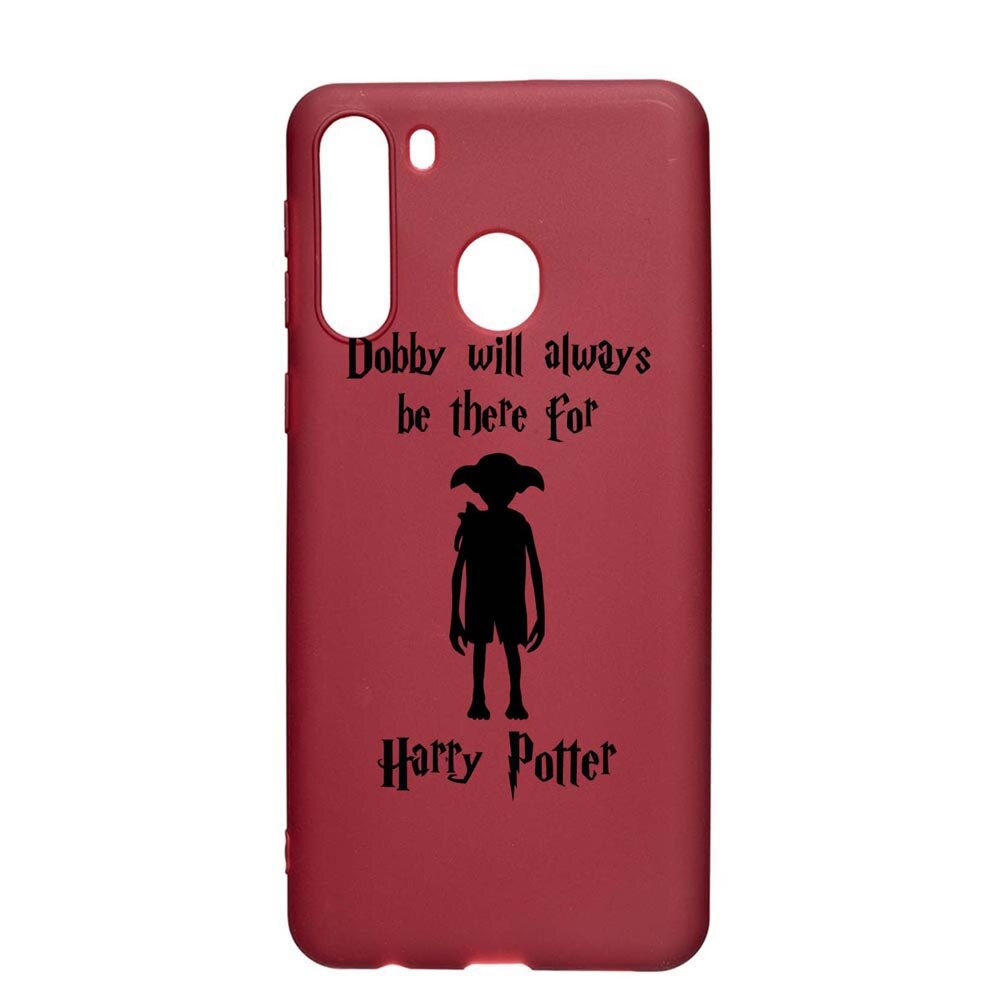 Husa Silicon Compatibila cu Samsung Galaxy A21, Dobby Will Always Be There, rezistenta la uzura, anti-alunecare, Pomegranate, PG859