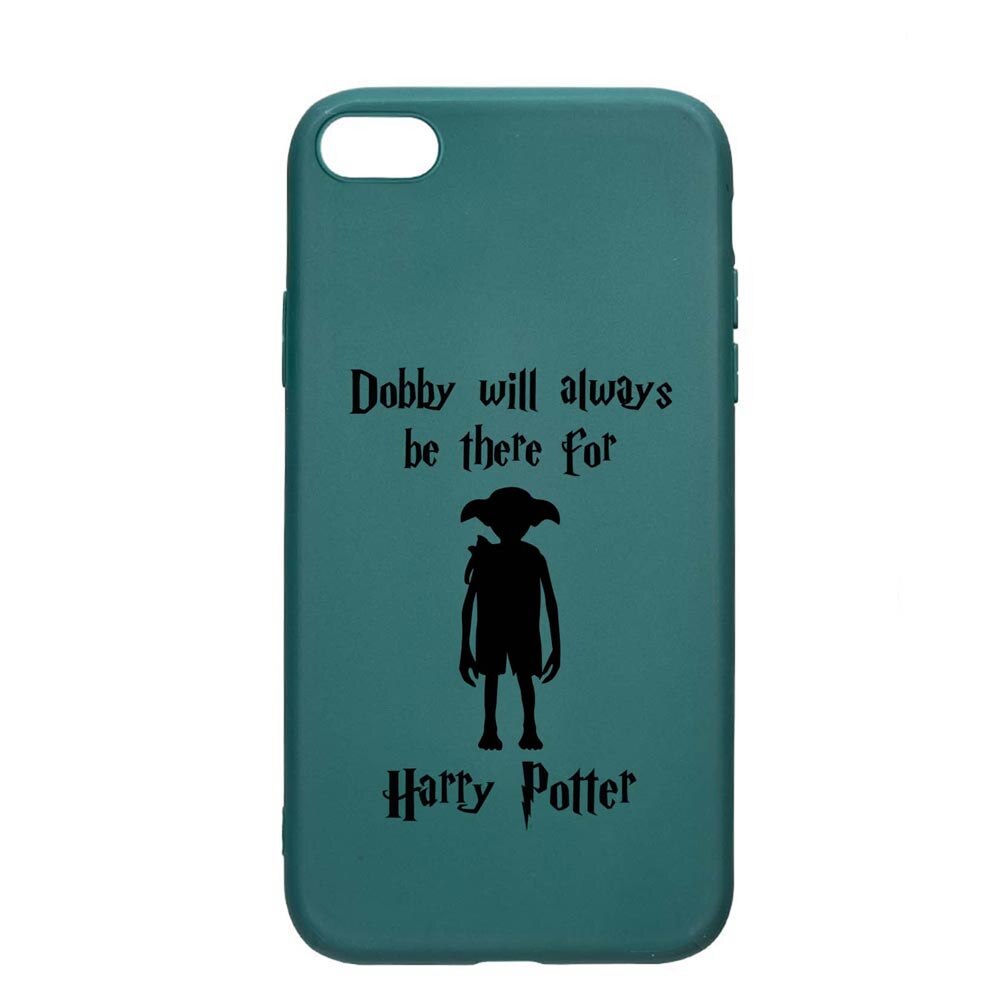 Husa Silicon Compatibila cu Apple iPhone SE 2 / iPhone 8 / iPhone 7, Dobby Will Always Be There, rezistenta la uzura, anti-alunecare, ForestGreen, FG859