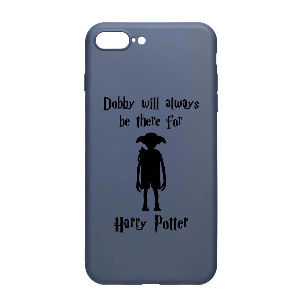 Husa Silicon Compatibila Cu Apple iPhone 8 Plus / 7 Plus, Dobby Will Always Be There, rezistenta la uzura, anti-alunecare, AlaskanBlue, AB859