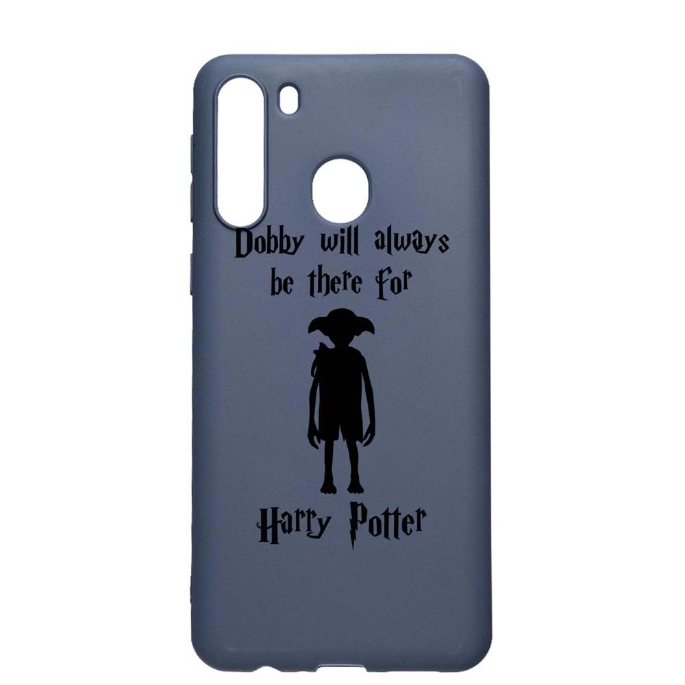 Husa Silicon Compatibila Cu Samsung Galaxy A21, Dobby Will Always Be There, rezistenta la uzura, anti-alunecare, AlaskanBlue, AB859