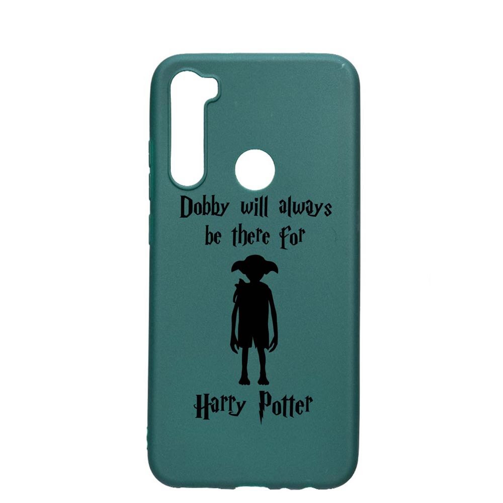 Husa Silicon Compatibila cu Xiaomi Redmi Note 8, Dobby Will Always Be There, rezistenta la uzura, anti-alunecare, ForestGreen, FG859