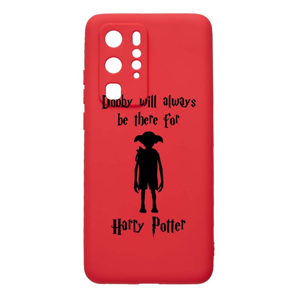 Husa Silicon Compatibila Cu Huawei P40 Pro, Dobby Will Always Be There, rezistenta la uzura, anti-alunecare, Red, R859