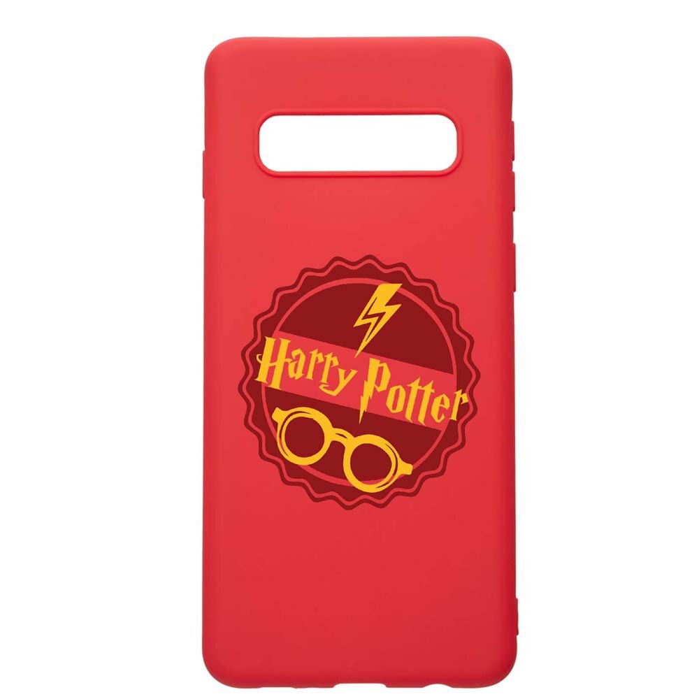 Husa Silicon Compatibila Cu Samsung Galaxy S10, Thunder And Eyeglasses, rezistenta la uzura, anti-alunecare, Red, R864
