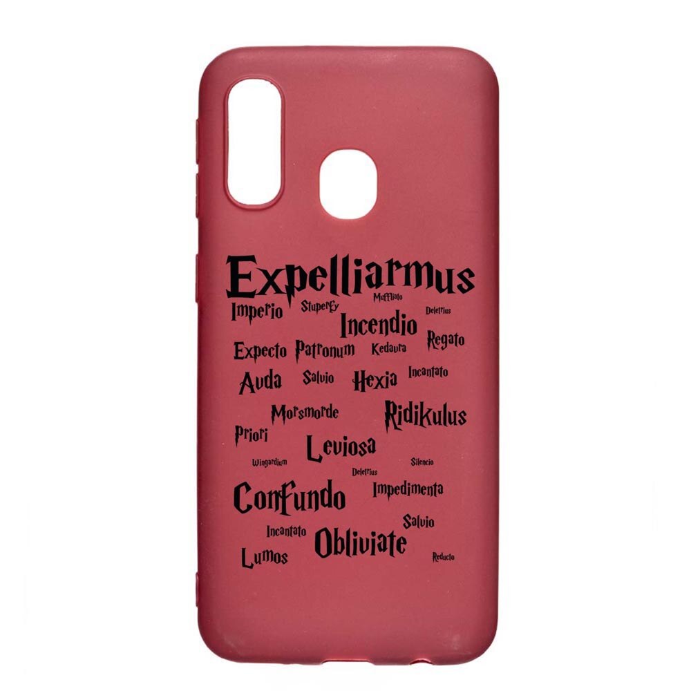 Husa Silicon Compatibila cu Samsung Galaxy A20e, Harry Potter Spells, rezistenta la uzura, anti-alunecare, Pomegranate, PG865