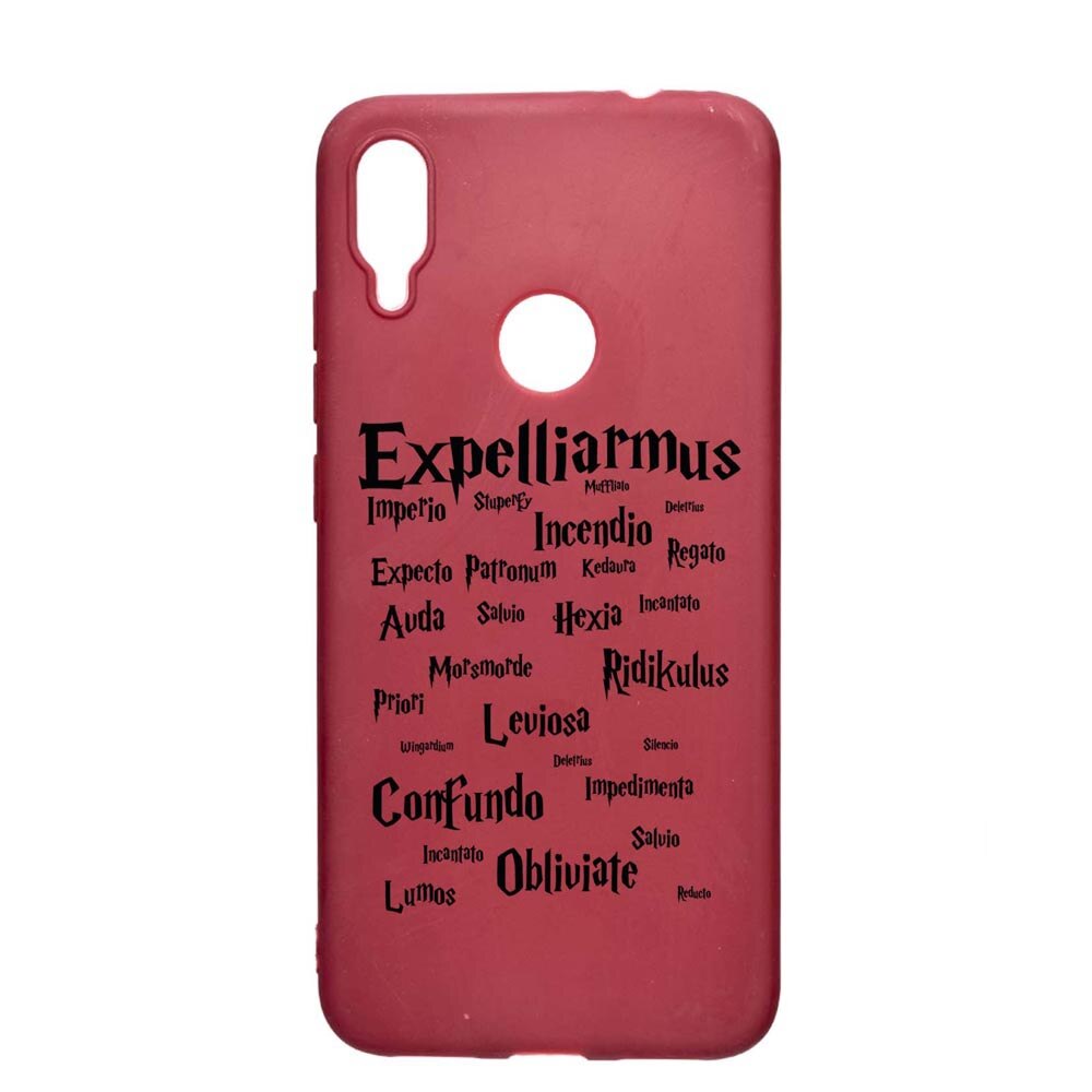 Husa Silicon Compatibila cu Xiaomi Redmi Note 7, Harry Potter Spells, rezistenta la uzura, anti-alunecare, Pomegranate, PG865