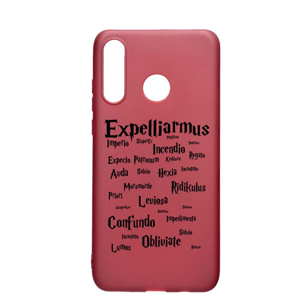 Husa Silicon Compatibila cu Huawei P30 Lite, Harry Potter Spells, rezistenta la uzura, anti-alunecare, Pomegranate, PG865