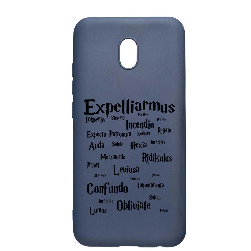 Husa Silicon Compatibila Cu Xiaomi Redmi 8A, Harry Potter Spells, rezistenta la uzura, anti-alunecare, AlaskanBlue, AB865