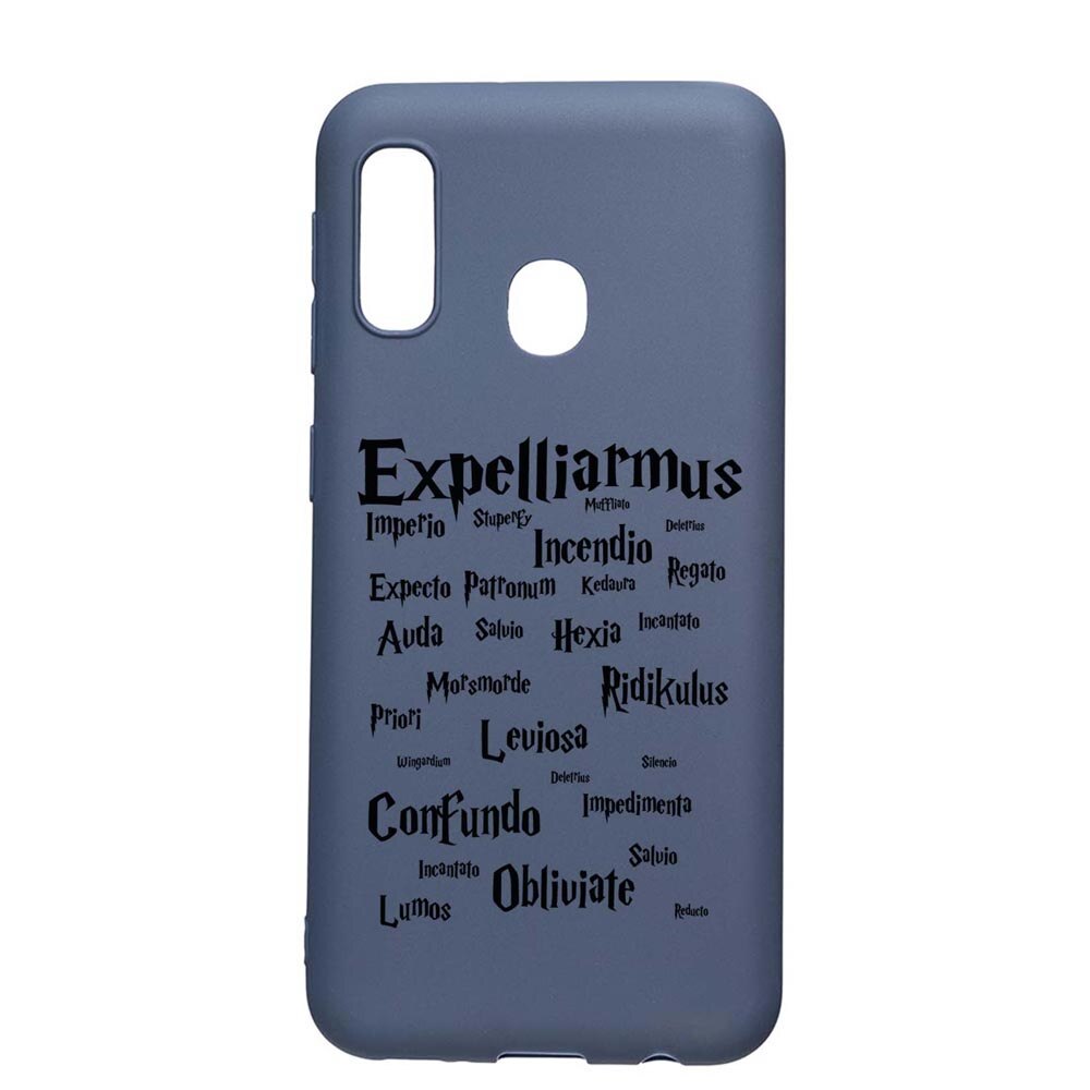 Husa Silicon Compatibila Cu Samsung Galaxy A20e, Harry Potter Spells, rezistenta la uzura, anti-alunecare, AlaskanBlue, AB865